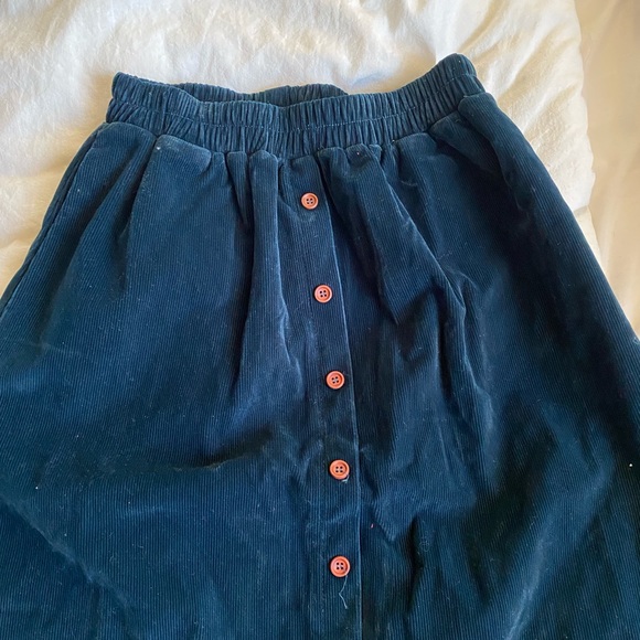 NWT Dark Blue Corduroy Skirt - Picture 3 of 4